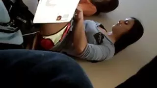 Boyfriend ჩანართები დიდი ყლე in the tight ass of a busty blonde